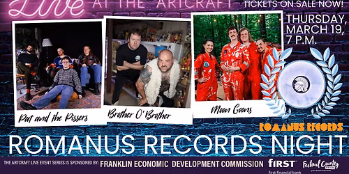 Romanus Records Night - Thursday, March 19, 7 p.m.
