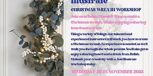 Christmas Wreaths, Cheese &  Wine