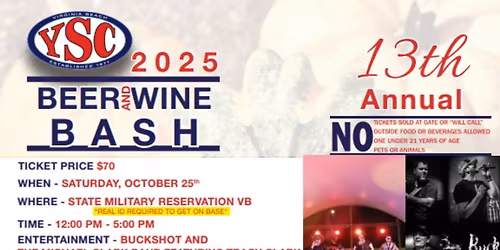YSC Beer and Wine Bash - Virginia Beach's most popular Fall Fundraiser