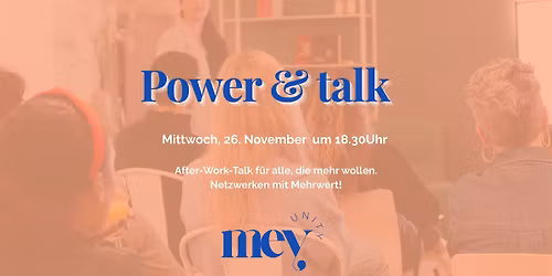Power & talk - mit Dorothea Weidner