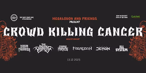 Crowd Killing Cancer (Metal Bands x Benefit Concert) - LIVE at Daisy Jones Bar Stellenbosch