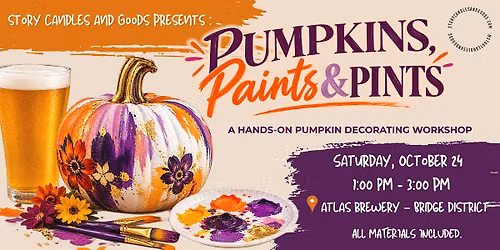 Pumpkins, Paints and Pints: A Hands-on Pumpkin Decorating Workshop