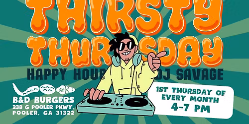 Thirsty Thursdays \ud83c\udf7b\ud83d\udd7a\ud83c\udffb @ B&D Burgers \ud83c\udf54