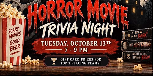 HORROR MOVIE TRIVIA NIGHT AT LOOSE RAIL!