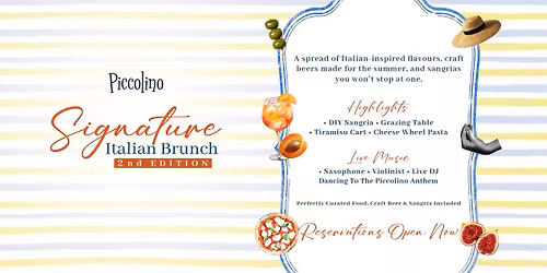 Signature Italian Brunch - 2nd Edition.