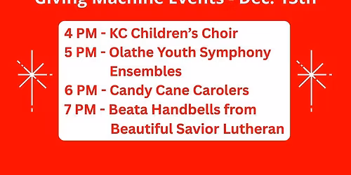 Dec. 13th at the Giving Machines