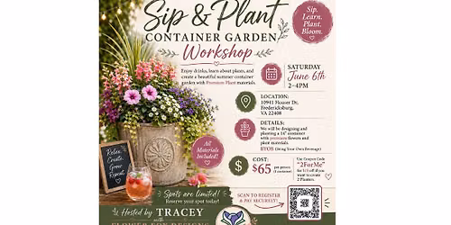 Sip & Plant Container Garden Workshop