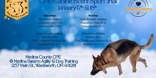 CPE Canine Scent Sport Trial by MCCPE