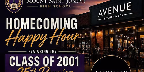 Homecoming Happy Hour Featuring the Class of 2001 \u2013 25th Reunion