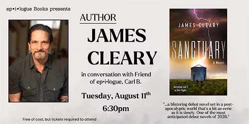 A Discussion with James Cleary, Author of Sanctuary, at ep\u2022i\u2022logue Books