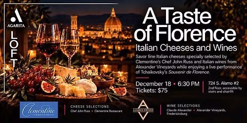 A Taste of Florence Italian Cheeses and Wines