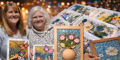 Battle Creek Crushed Glass Crafting Party - Glimmer Frames
