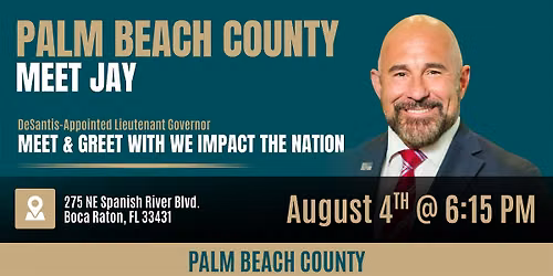Meet DeSantis-Appointed Lt. Governor Jay Collins in Palm Beach County