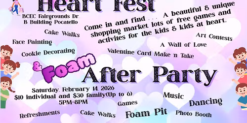 SRD's Heart Fest's After Party! A Family Valentines Party for Everyone!