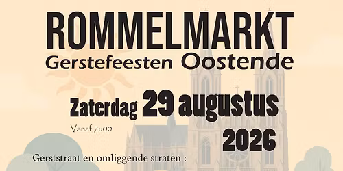 Rommelmarkt Gerstefeesten - Zaterdag 29 augustus 2026