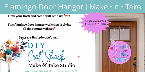 Flamingo Door Hanger \ud83c\udfa8\ud83c\udf38 DIY Workshop 