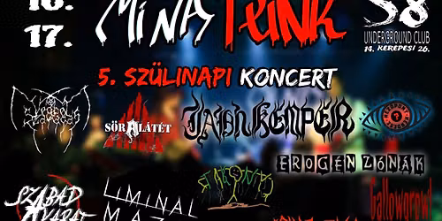 MiNaPunk 5. sz\u00fclinapi koncert - S8 Underground Club