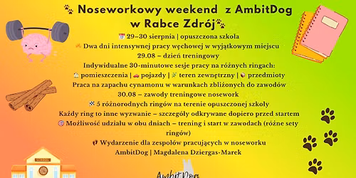 Noseworkowy weekend z AmbitDog w Rabce Zdr\u00f3j
