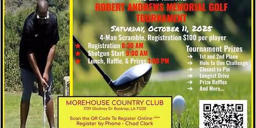 2nd Annual Robert Andrews Memorial Golf Tournament