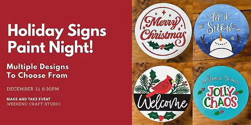 Holiday Sign Paint Night!