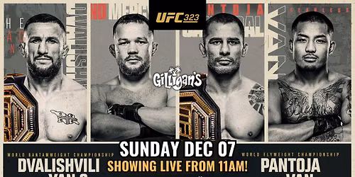 UFC 323 - DVALISHVILI v YAN 2 | PANTOJA v VAN! 