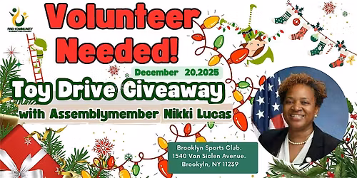 Brooklyn Gives Back: Volunteer for the Toy Giveaway w\/ Assemblymember Nikki