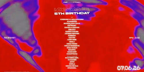 Lost Sundays Block Party - June 7 [5th Birthday]