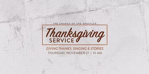 Thanksgiving Day Service