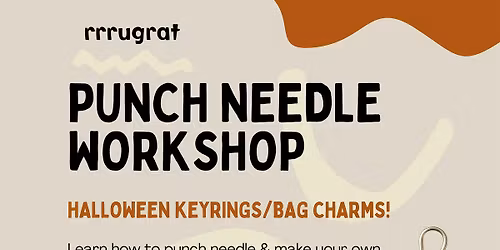 Learn to Punch Needle and Make a Halloween-Themed Keyring\/Bag Charm