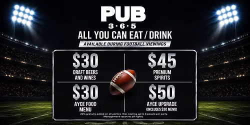 PUB 365: FREE FOOTBALL WATCH PARTY