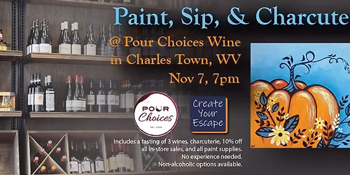 Paint, Sip, & Charcuterie - Fall Pumpkin
