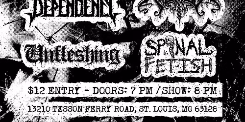 Chemical Dependency, Xaemora, Unfleshing, Spinal Fetish @ Fubar Lounge