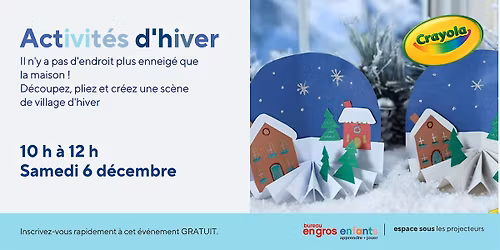 Village d'hiver en papier Crayola chez Bureau en Gros Hull 107