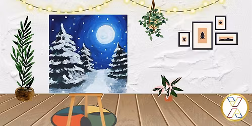 Finger Painting Party: Snowy Trees