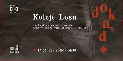 Koleje losu - spektakl na podstawie tw\u00f3rczo\u015bci Wis\u0142awy Szymborskiej i Zbigniewa Herberta