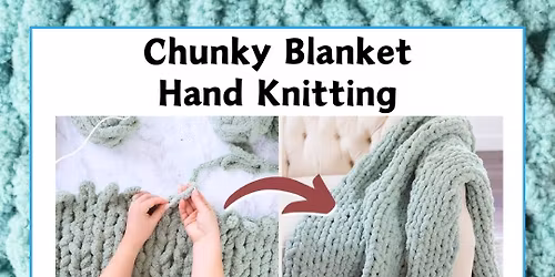 Hand-Knit Chunky Blanket 