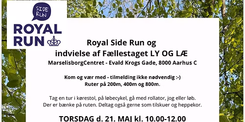 Royal Side Run i parken p\u00e5 MarselisborgCentret og \u00e5bning af f\u00e6llestaget Ly og L\u00e6