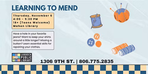Stitch Up: Learning to Mend at Mahon Library