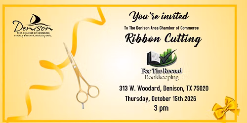 Ribbon Cutting-For the Record Bookkeeping