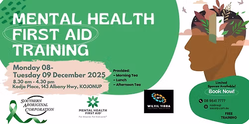 Mental Health First Aid Training - KOJONUP