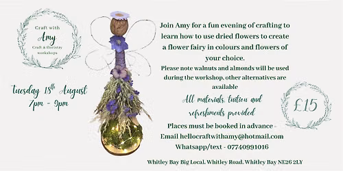 Dried flower fairy workshop - Craft with Amy
