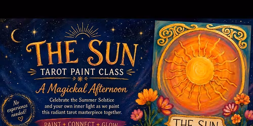 June Paint Class- The Sun Tarot Painting