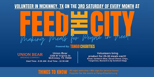Feed The City McKinney: Making Meals for People In Need
