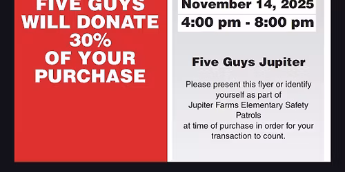 Five Guys Dine In - Support Patrols going to DC