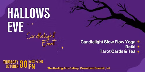 Hallows Eve by Candlelight: Yoga, Reiki, Tarot & Tea