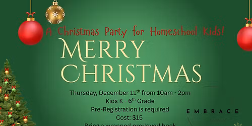 Christmas Party for Homeschool Kids