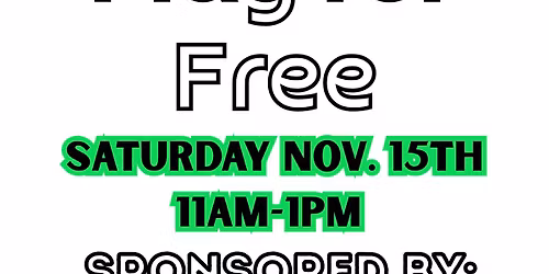 $0 FREE play this Saturday!