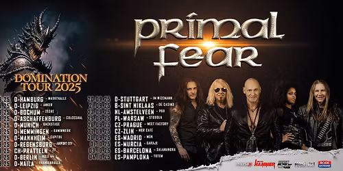 Primal Fear - Domination Tour - Naila (Oberfranken, Landkreis Hof), Support by ELEINE