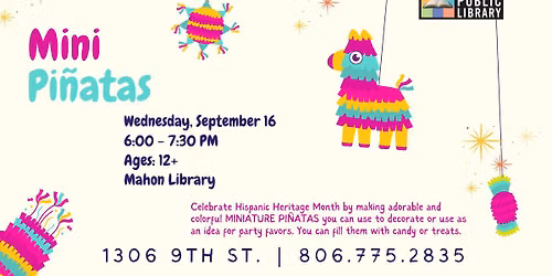 Mini Pi\u00f1ata Craft at Mahon Library 