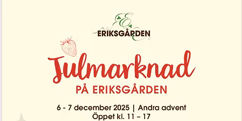 Julmarknad på Eriksgården!